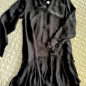 J. Crew Black Long Sleeve Dress